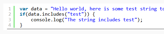 Javascript string in (includes)